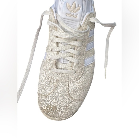 Adidas Gazelle Clear Grey Crackle Cloud Off White Shoes Sneakers womens 6.5 - Picture 10 of 10